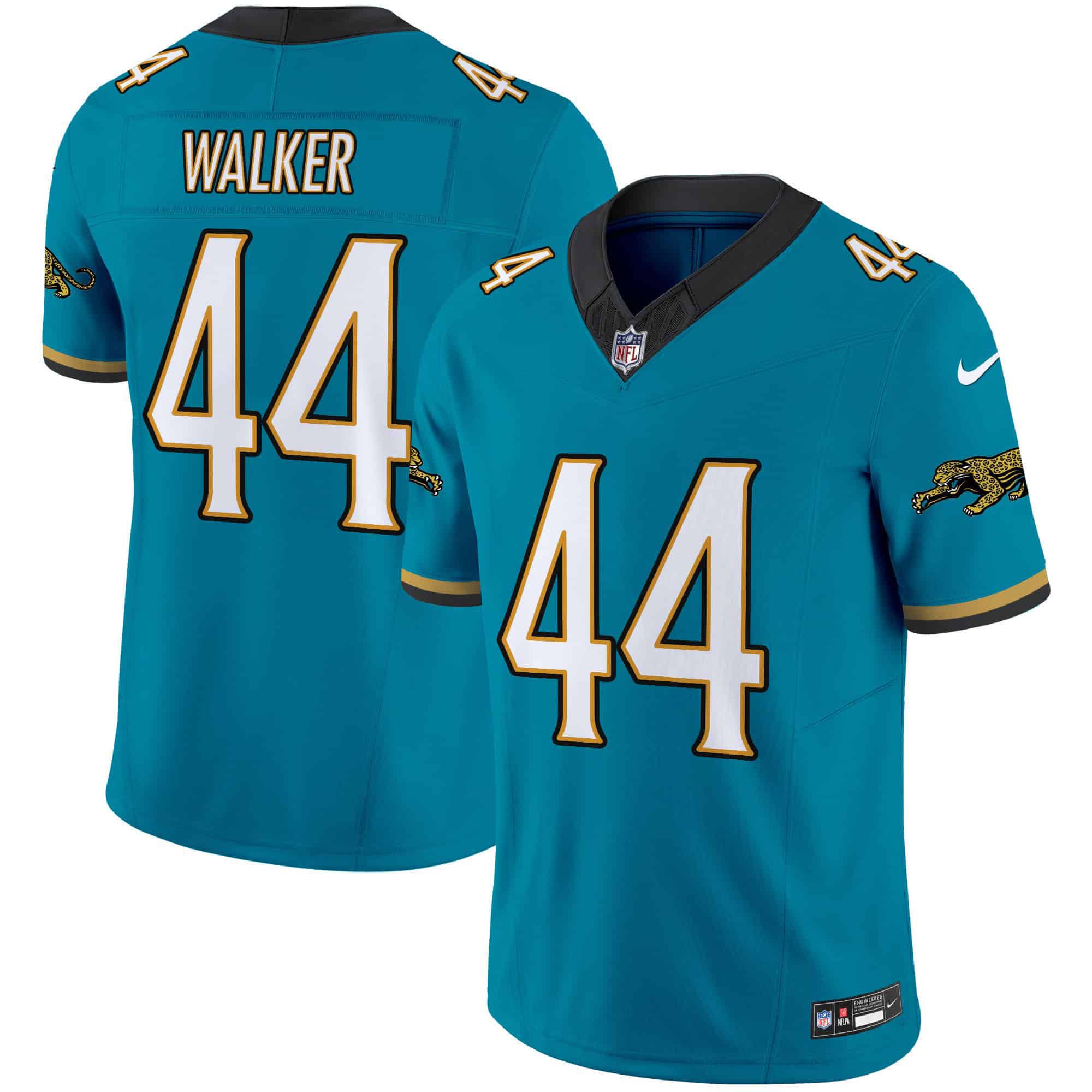 Men Jacksonville Jaguars #44 Walker Green 2024 Nike Throwback Vapor Limited NFL Jersey->indianapolis colts->NFL Jersey